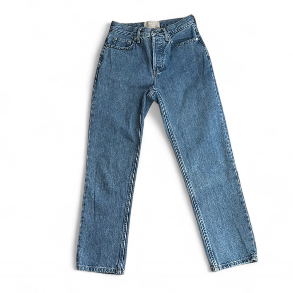 Everlane Women's Classic Blue 90s Cheekt Cropped Straight Leg Jeans